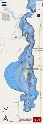 South Turtle Lake depth contour Map - i-Boating App - Streets