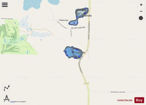 Spring Lake depth contour Map - i-Boating App - Streets