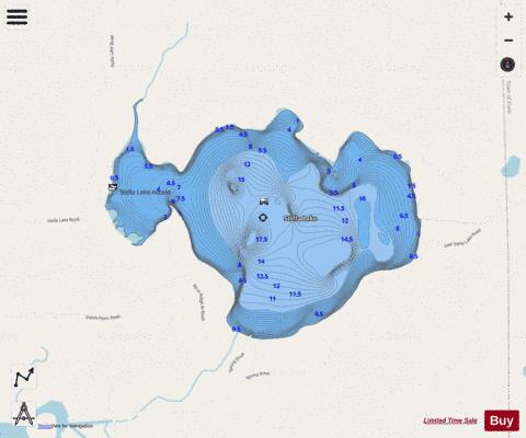 Stella Lake depth contour Map - i-Boating App - Streets