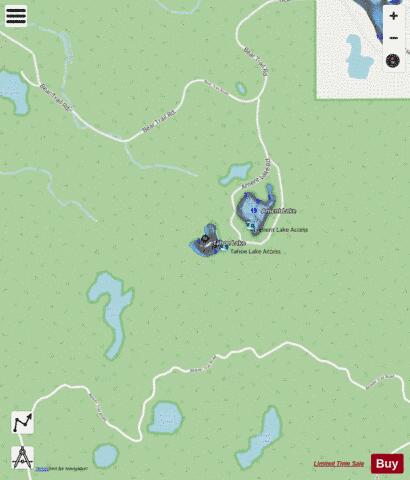 Tahoe Lake depth contour Map - i-Boating App - Streets