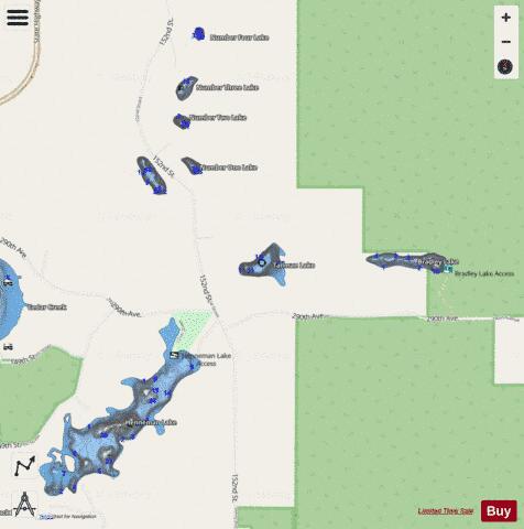 Tallman Lake depth contour Map - i-Boating App - Streets