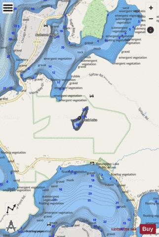 Tank Lake depth contour Map - i-Boating App - Streets
