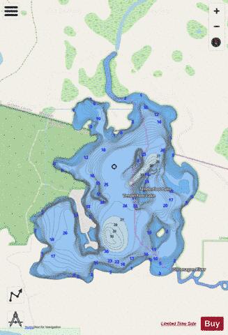 Tenderfoot Lake depth contour Map - i-Boating App - Streets