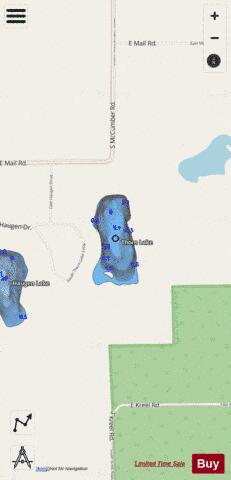 Thorne Lake depth contour Map - i-Boating App - Streets