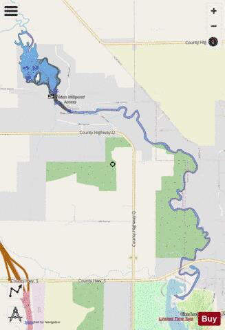 Tilden Mill Pond depth contour Map - i-Boating App - Streets