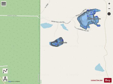 Travers Lake depth contour Map - i-Boating App - Streets