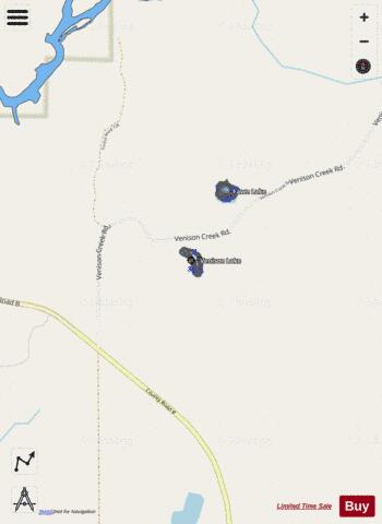 Venison Lake depth contour Map - i-Boating App - Streets