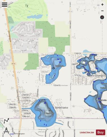 Voltz Lake depth contour Map - i-Boating App - Streets