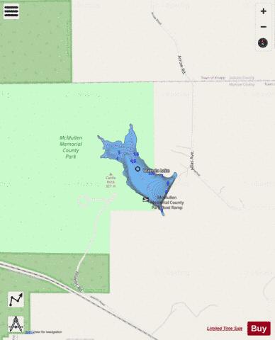 Wazeda Lake depth contour Map - i-Boating App - Streets