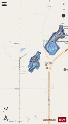 West Alaska Lake depth contour Map - i-Boating App - Streets