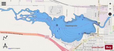 Weyauwega Lake depth contour Map - i-Boating App - Streets