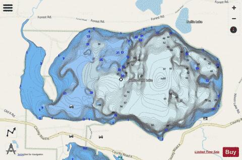 White Sand Lake depth contour Map - i-Boating App - Streets