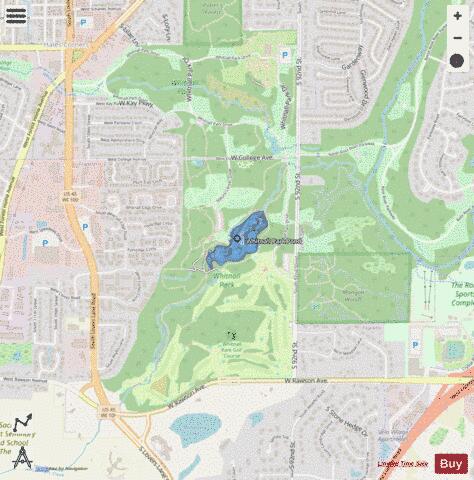 Whitnall Park Pond depth contour Map - i-Boating App - Streets