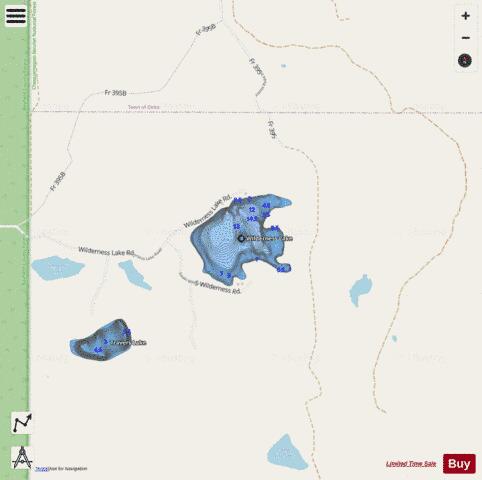 Wilderness Lake depth contour Map - i-Boating App - Streets