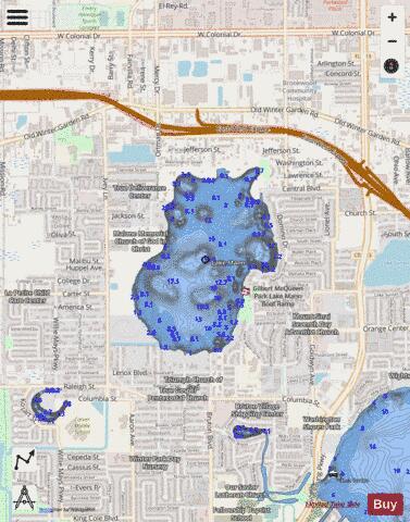 Lake Mann depth contour Map - i-Boating App - Streets