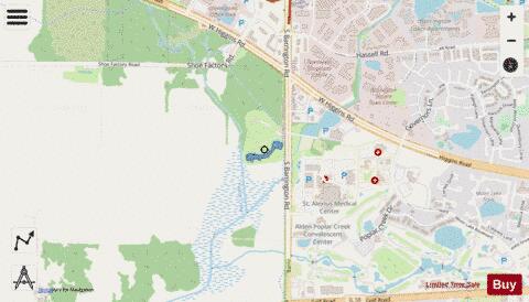 Barrington Road Pond depth contour Map - i-Boating App - Streets