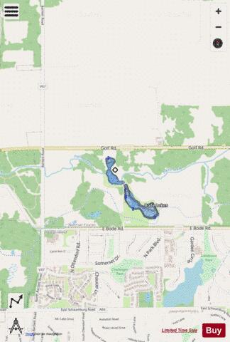 Bode Lake-North depth contour Map - i-Boating App - Streets