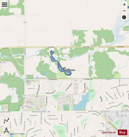 Bode Lake-South depth contour Map - i-Boating App - Streets