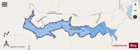 Carlinville Lake depth contour Map - i-Boating App - Streets