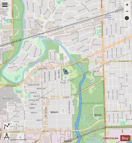 Cermak Quarry depth contour Map - i-Boating App - Streets