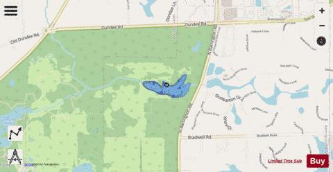 LaBuy Lake depth contour Map - i-Boating App - Streets