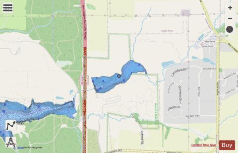 Olson Lake depth contour Map - i-Boating App - Streets