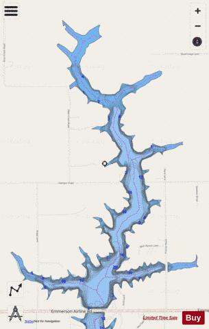 Otter Lake (North) depth contour Map - i-Boating App - Streets