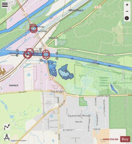Sag Quarry-East depth contour Map - i-Boating App - Streets
