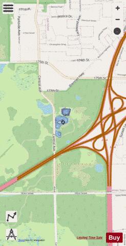 Tryner's Pond depth contour Map - i-Boating App - Streets