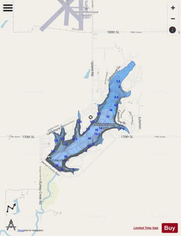 Marion Co. Lake, Marion depth contour Map - i-Boating App - Streets