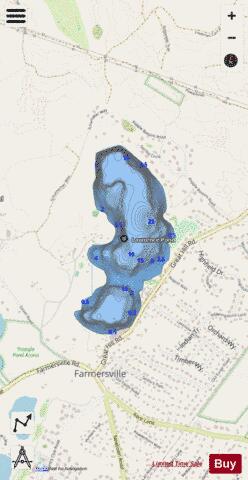 Lawrence Pond depth contour Map - i-Boating App - Streets