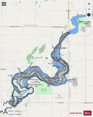 Hardy Dam Pond depth contour Map - i-Boating App - Streets