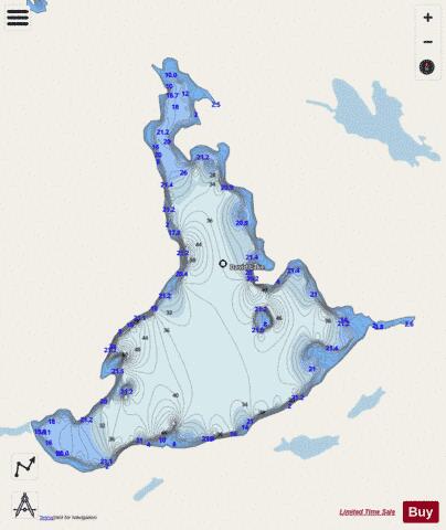 David Lake depth contour Map - i-Boating App - Streets