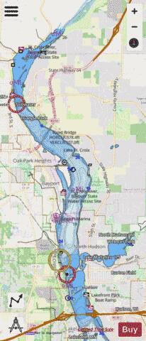 Upper Mississippi River section 11_496_736 depth contour Map - i-Boating App - Streets