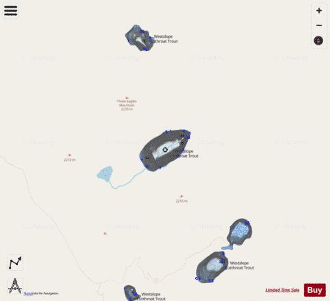 Pilgrim Lake depth contour Map - i-Boating App - Streets