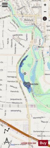 Wallace Lake depth contour Map - i-Boating App - Streets