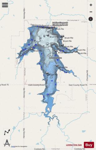 Langston depth contour Map - i-Boating App - Streets
