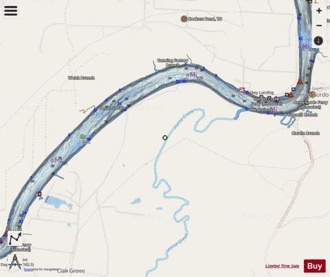 Tennessee River section 11_522_809 depth contour Map - i-Boating App - Streets