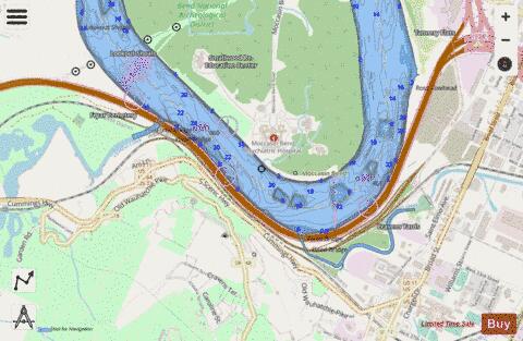 Tennessee River section 11_538_811 depth contour Map - i-Boating App - Streets