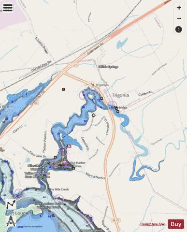 Tennessee River section 11_545_806 depth contour Map - i-Boating App - Streets