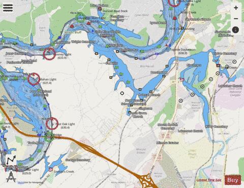 Tennessee River section 11_546_805 depth contour Map - i-Boating App - Streets