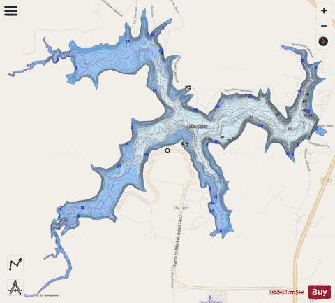 Cisco Lake depth contour Map - i-Boating App - Streets