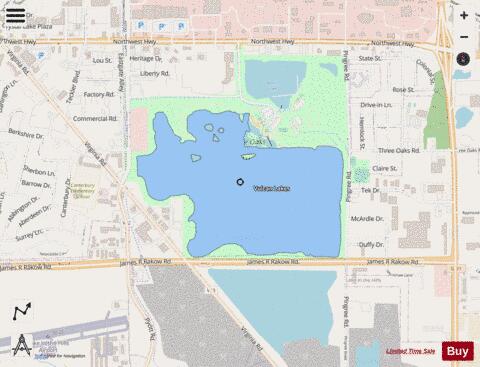 Vulcan Lakes depth contour Map - i-Boating App - Streets