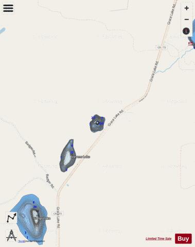 Benjamin Lake depth contour Map - i-Boating App - Streets