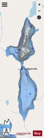 Eugene Lake depth contour Map - i-Boating App - Streets