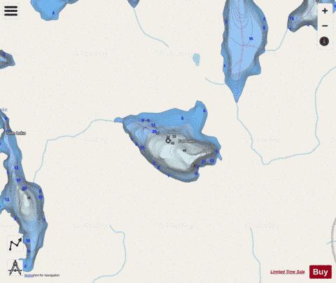 Fat Lake depth contour Map - i-Boating App - Streets