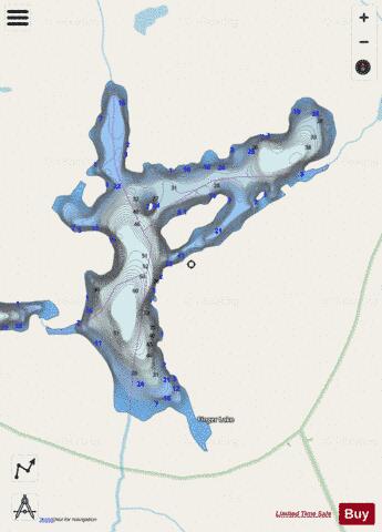 Finger Lake depth contour Map - i-Boating App - Streets