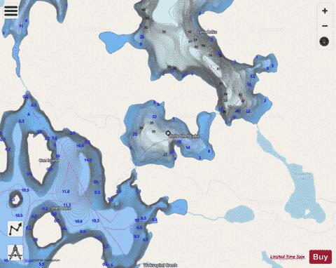 Little Shell Lake depth contour Map - i-Boating App - Streets