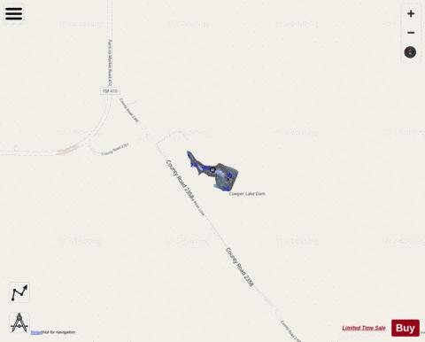 Cowper Lake depth contour Map - i-Boating App - Streets