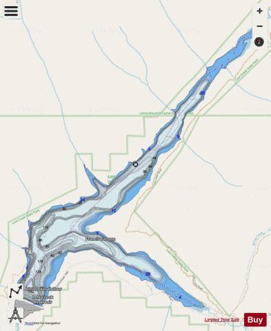 Lost Creek Reservoir depth contour Map - i-Boating App - Streets